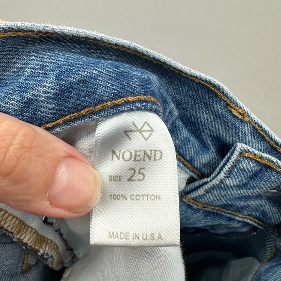 ANTHROPOLOGY NOEND SLIM NEWPORT Straight distressed med wash crop high jeans. 25 - Picture 10 of 13